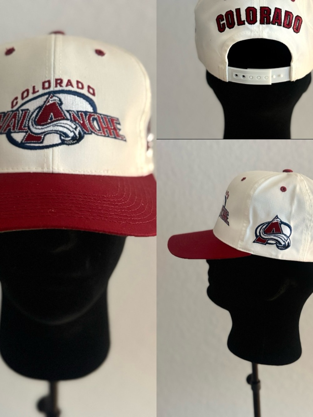 Kids White and Maroon Snapback Hat